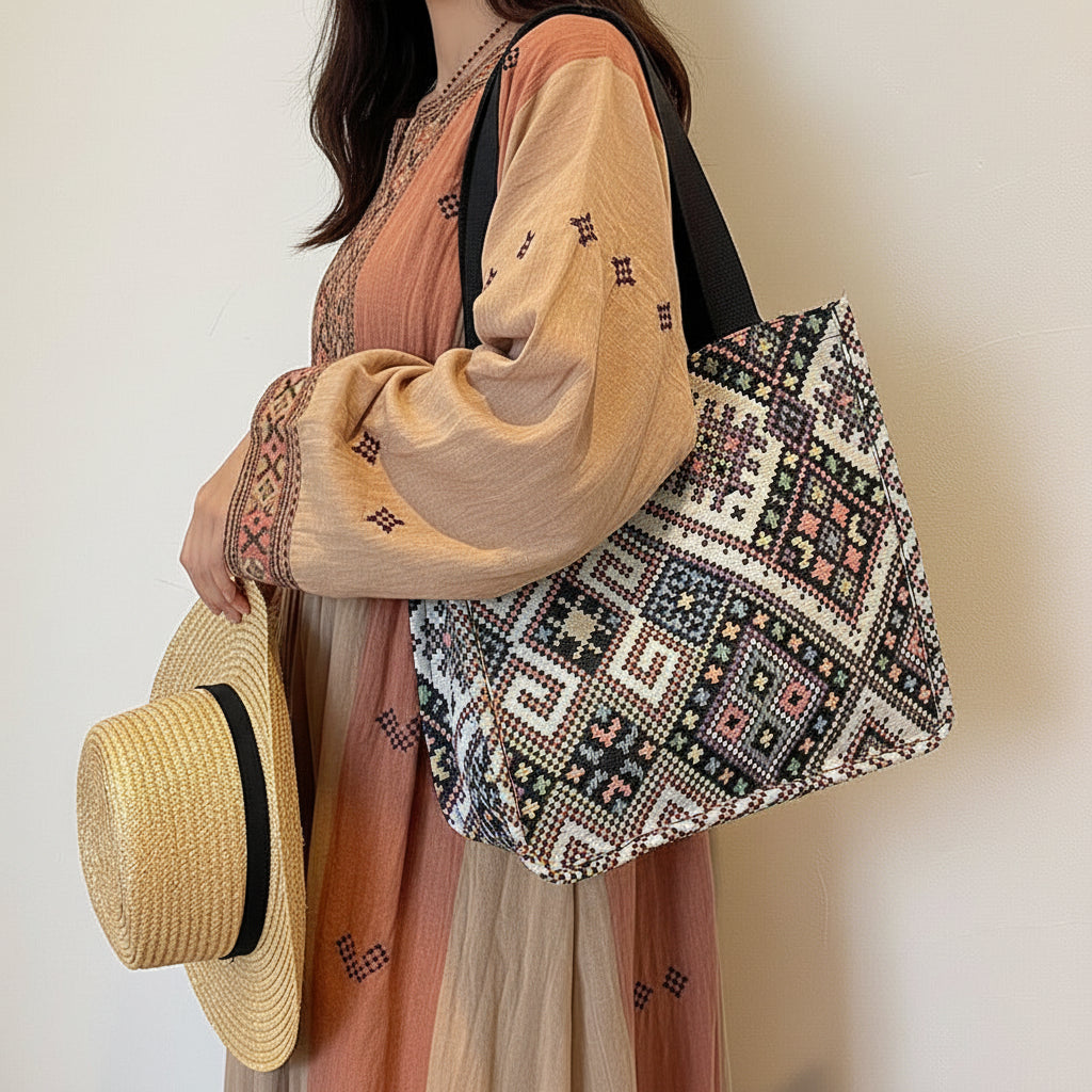 Petra Heritage Canvas Tote – Everyday Desert Luxury