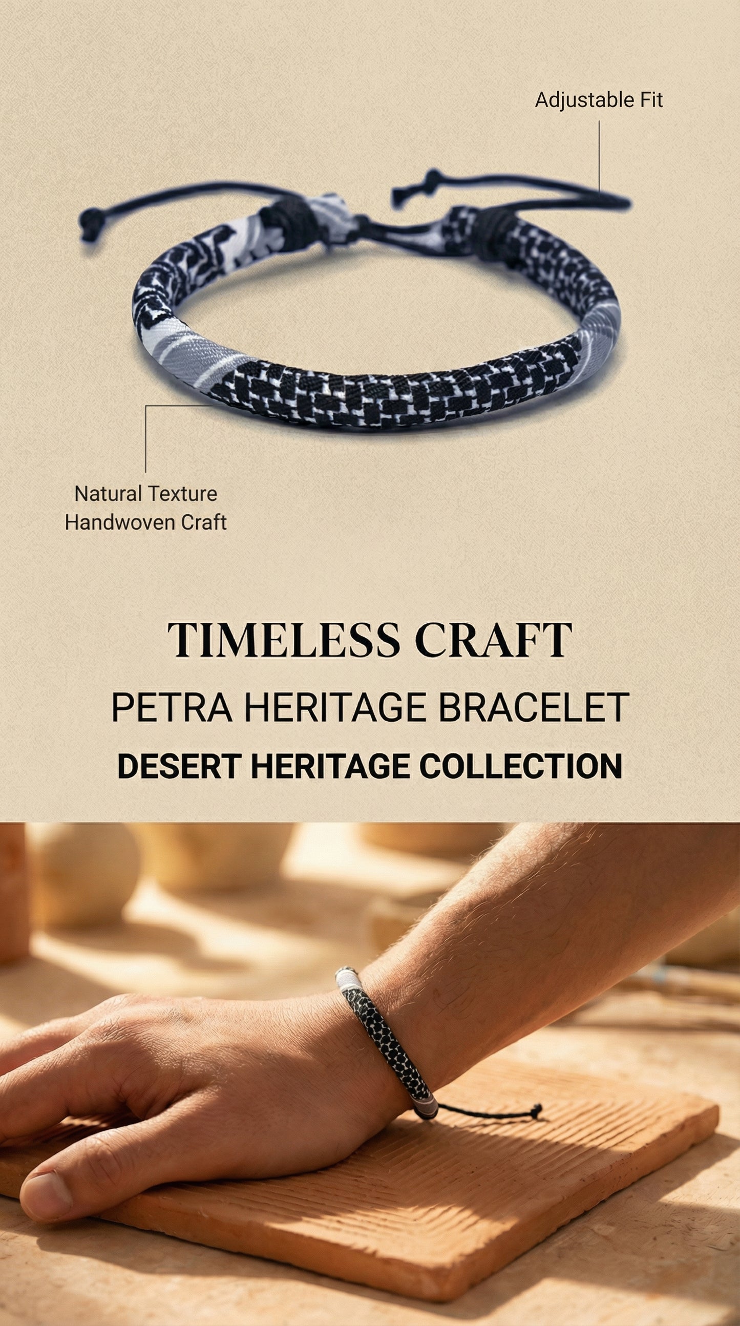 Jadara Keffiyeh Bracelet